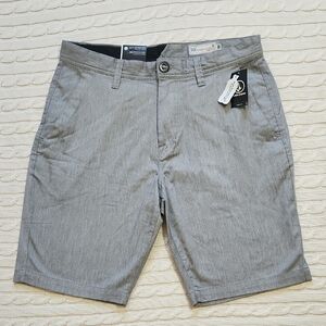 Volcom Gray Flat Front Shorts Modern Slim Fit